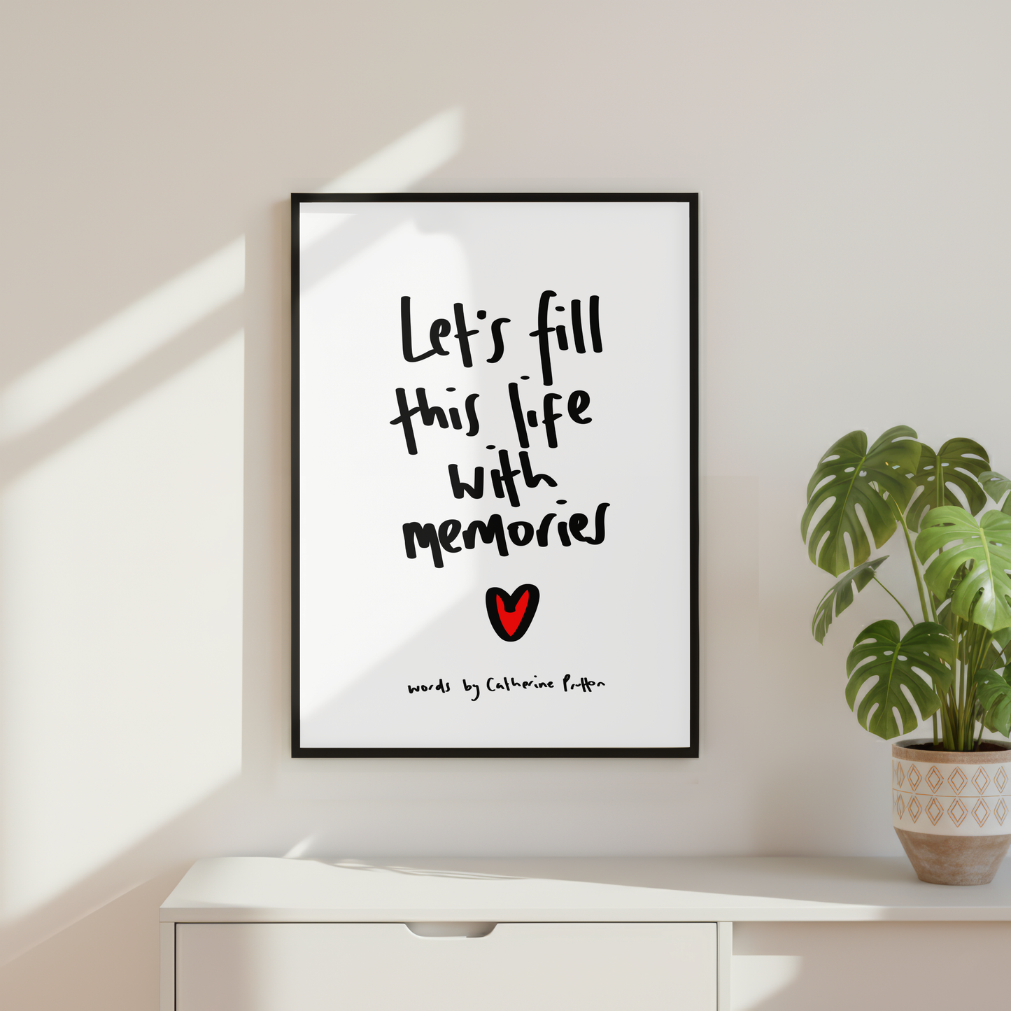 Let's Fill This Life With Memories Handwritten Poem Print
