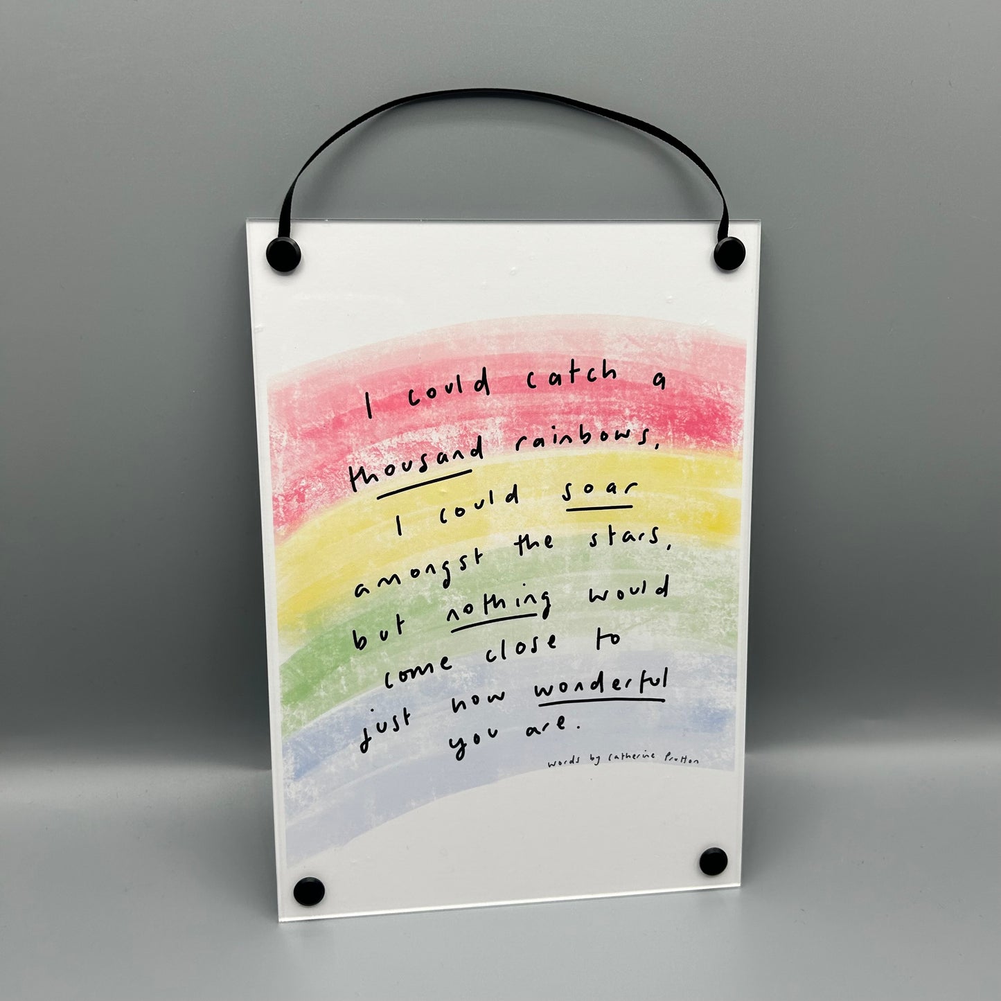 I Could Catch a Thousand Rainbows – Handwritten Poem Print on Love & Wonder