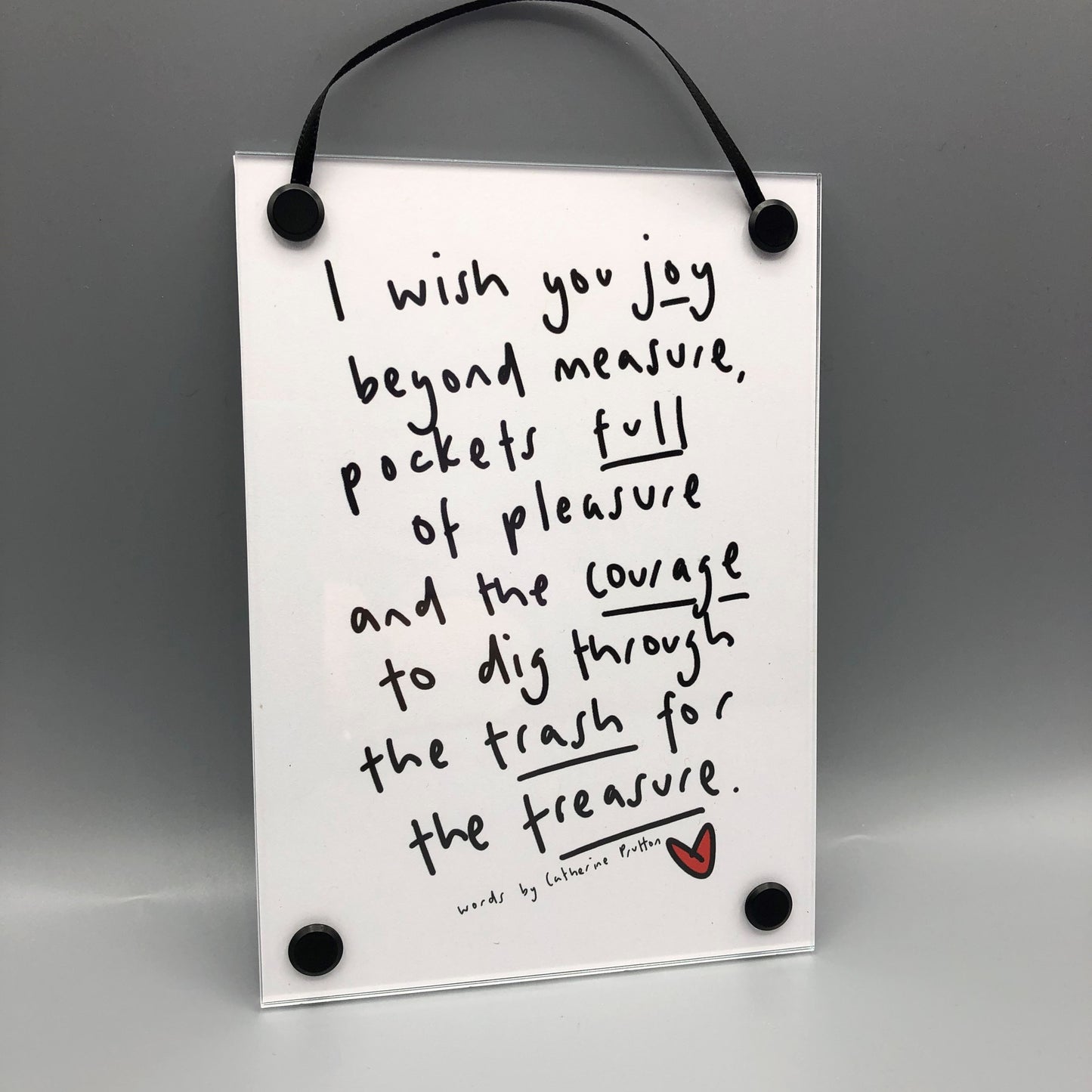 Large Letter Poem Print I Wish You Hope