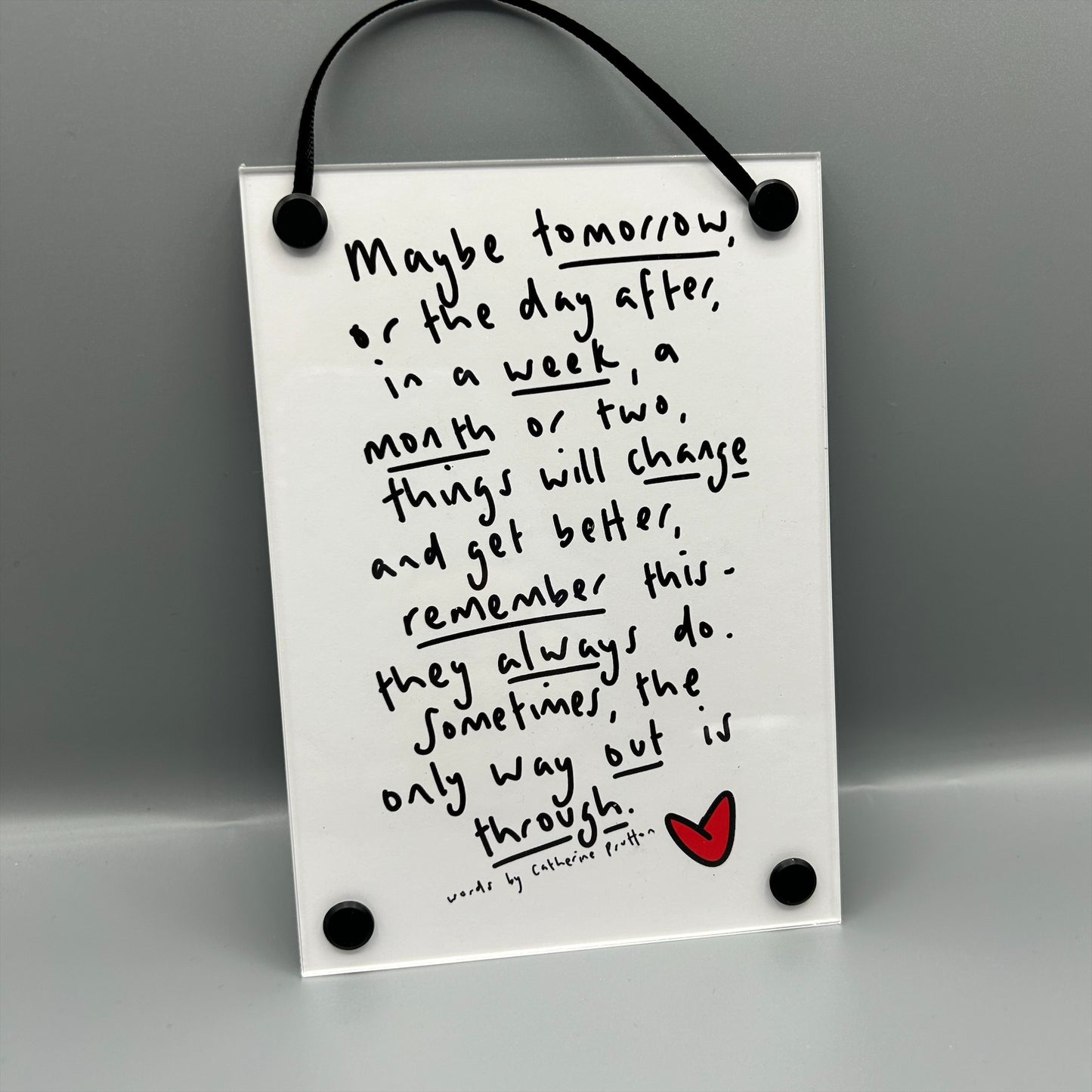 Large Letter Poem Print Maybe Tomorrow