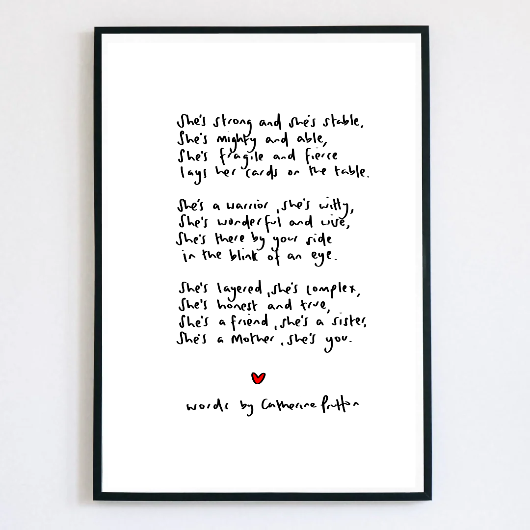 She Poem Print