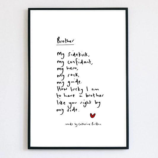 Brother Poem Print – A Handwritten Gift for Brothers