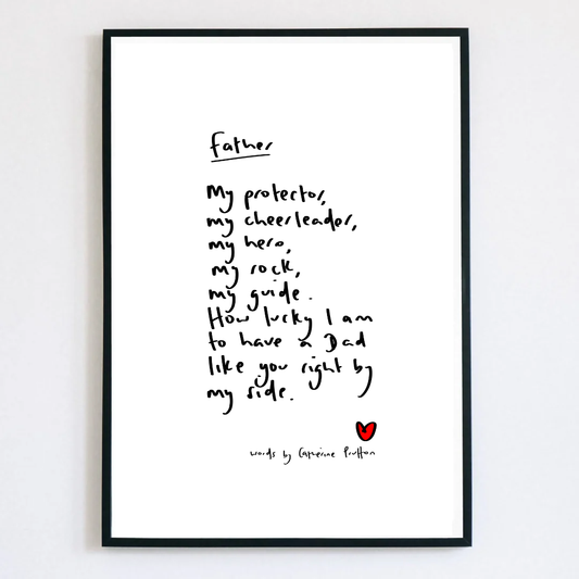 Father Poem Print – A Gift for Dad