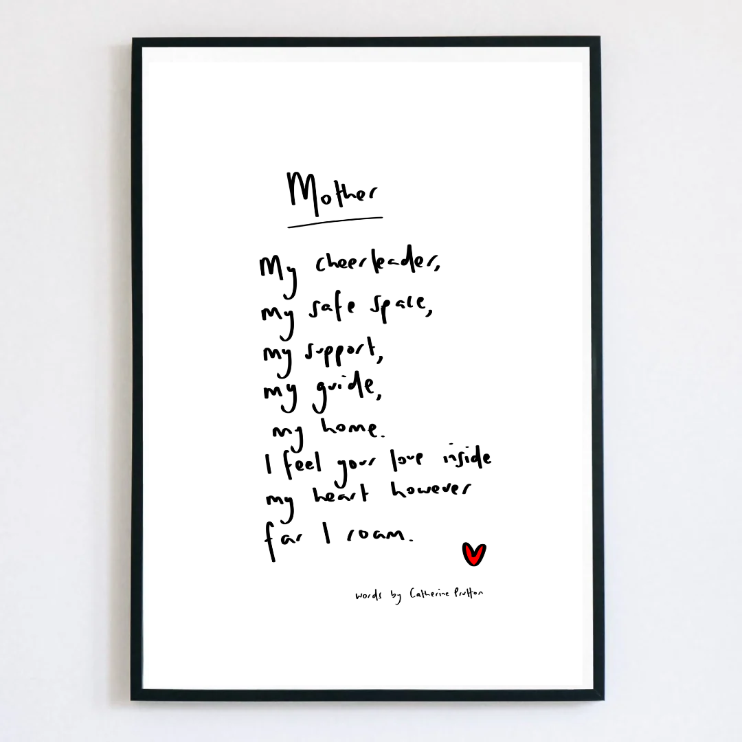 Mother Poem Print – A Gift for Mum