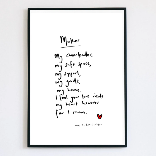 Mother Poem Print – A Gift for Mum
