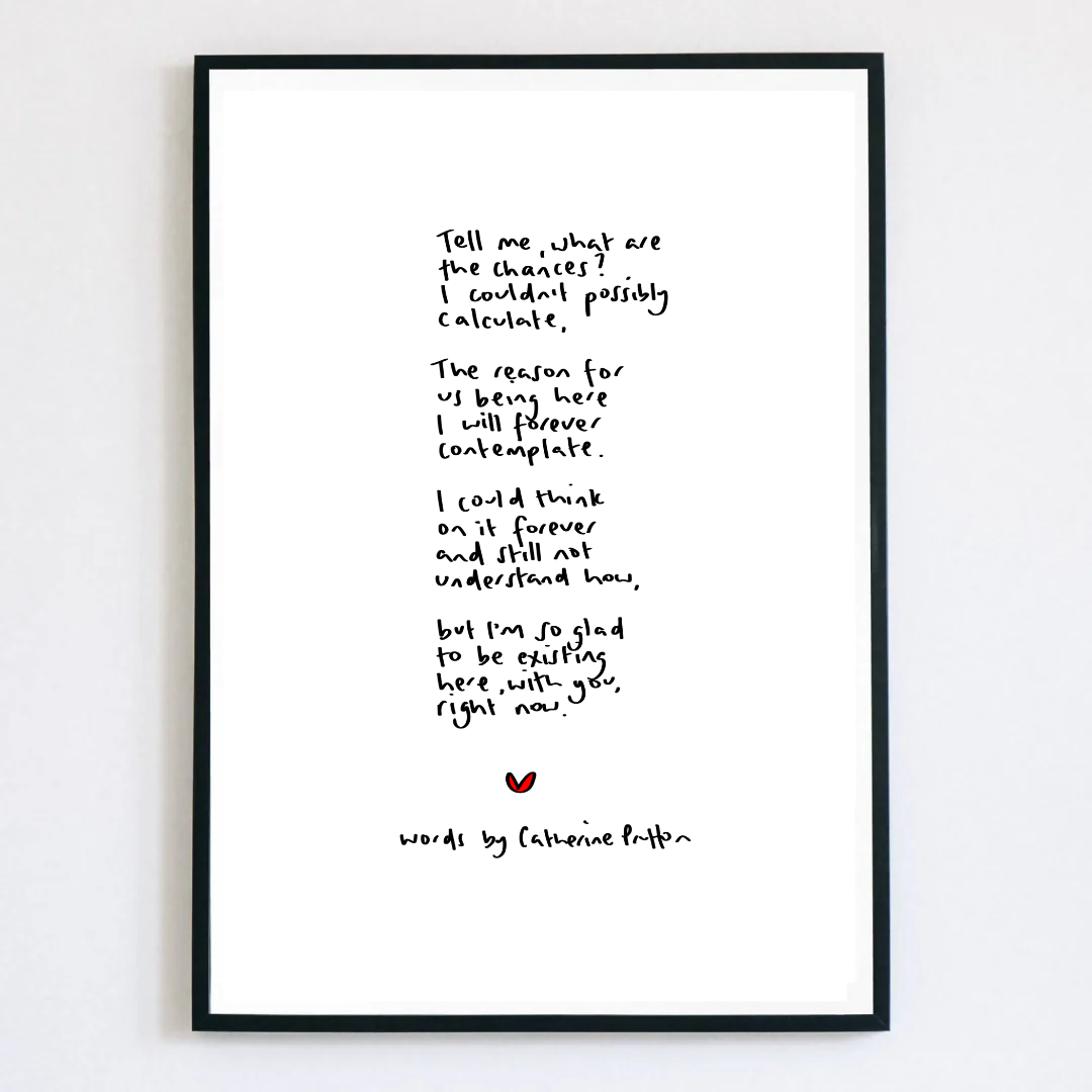 What Are The Chances? Poem Print