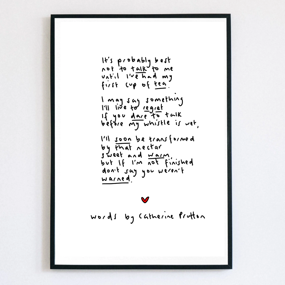 Tea – Original Handwritten Poem by Catherine Prutton