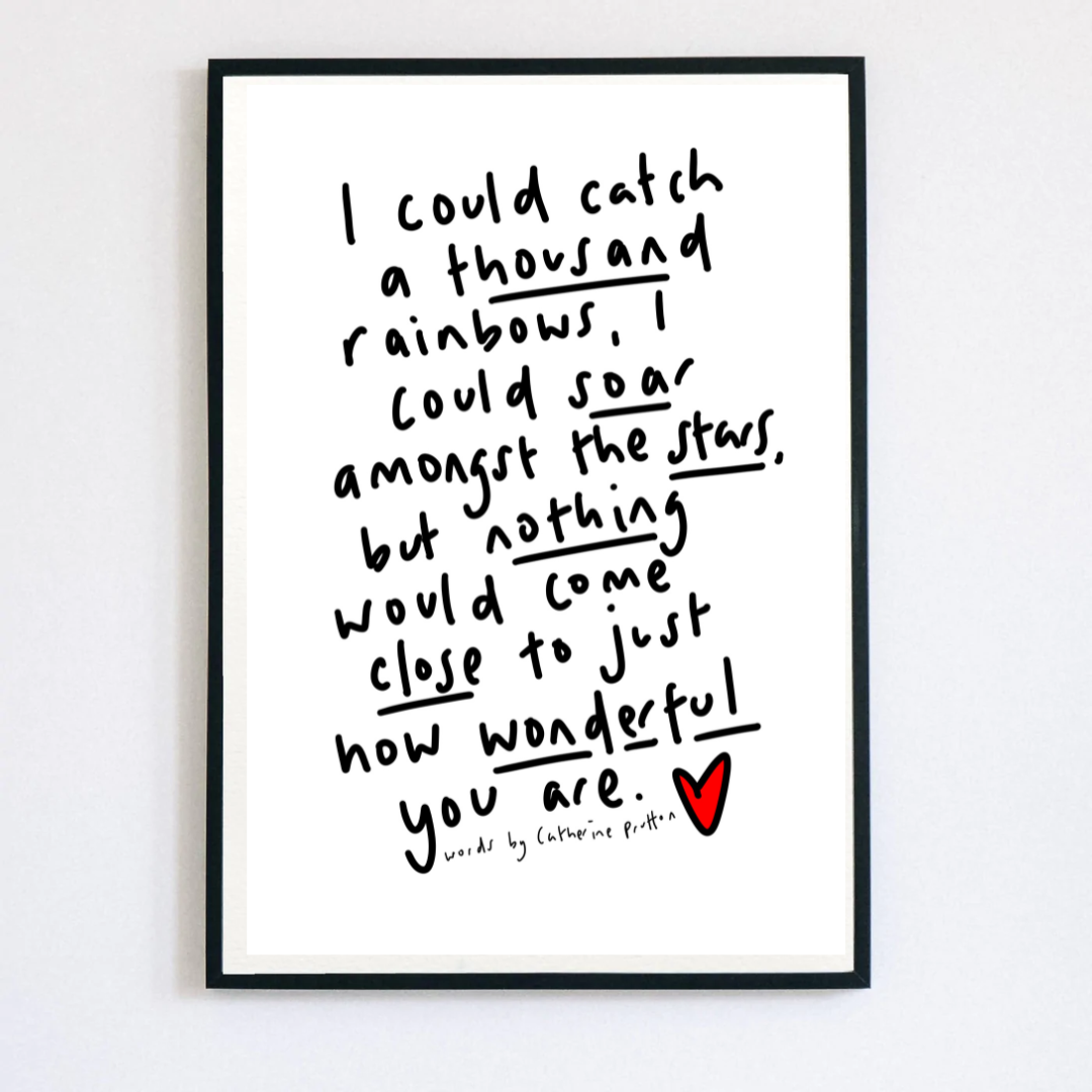 Large Letter Poem I Could Catch A Thousand Rainbows