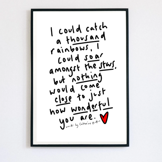 Large Letter Poem I Could Catch A Thousand Rainbows