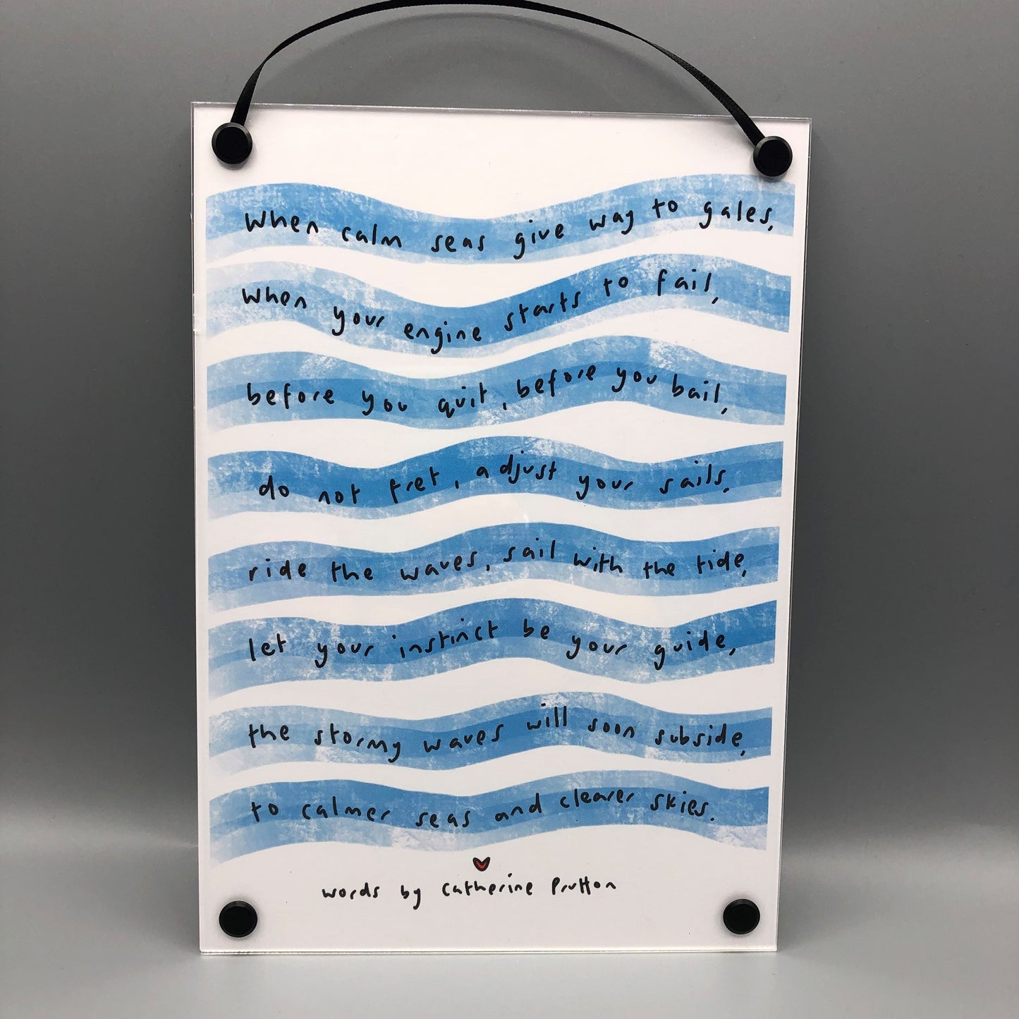 Calm Seas – Handwritten Poem Print on Resilience & Riding Life’s Storms